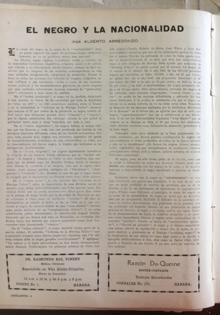 Article from Adelante.