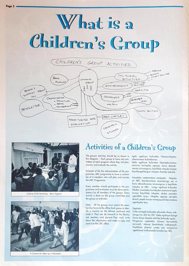 Article titled What is a Children's Group from Voice of the Children, August 2001