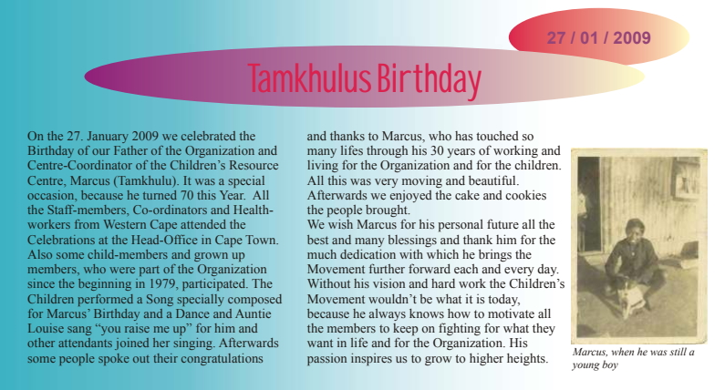 Article from Voice of the Children journal, February 2009