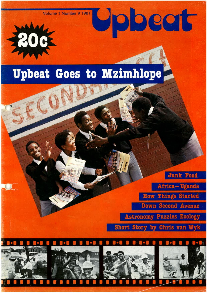 Cover of UpBeat magazine, 1981.