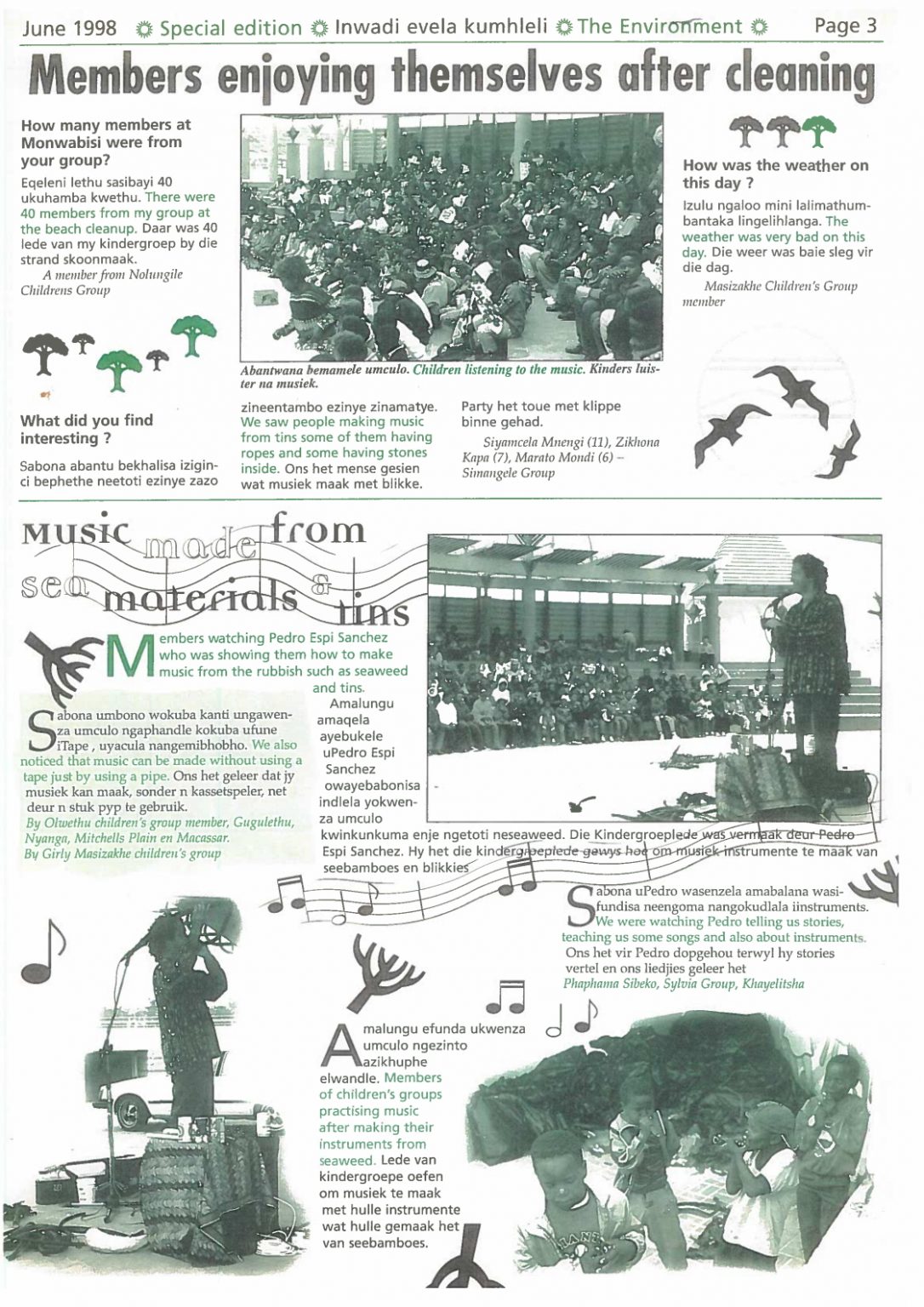 Page 3 of Voice of the Children, June 1998.